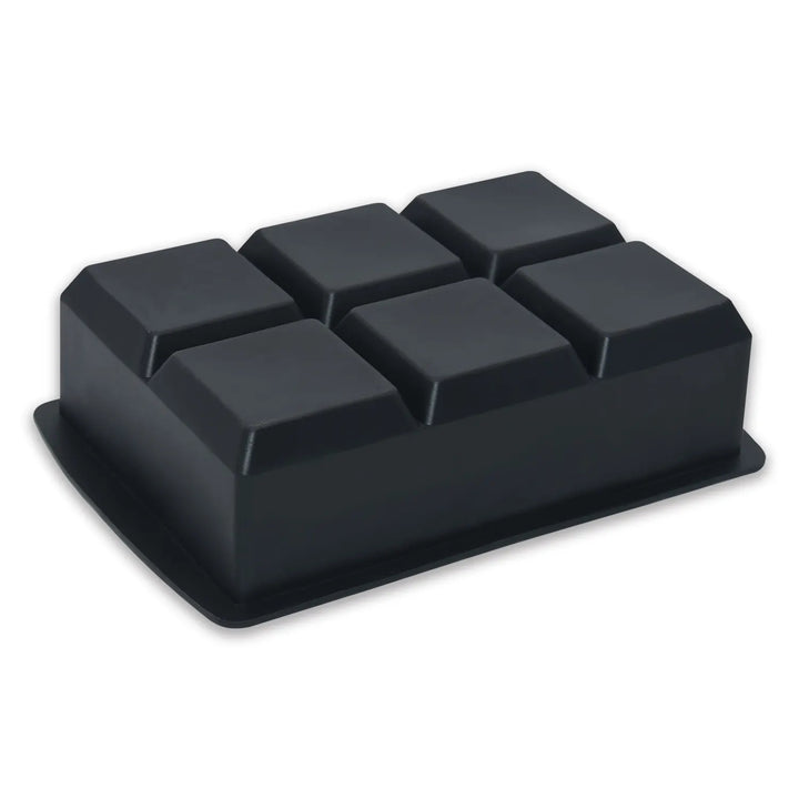 6 Cavity Large Clear Ice Cube Silicone Tray