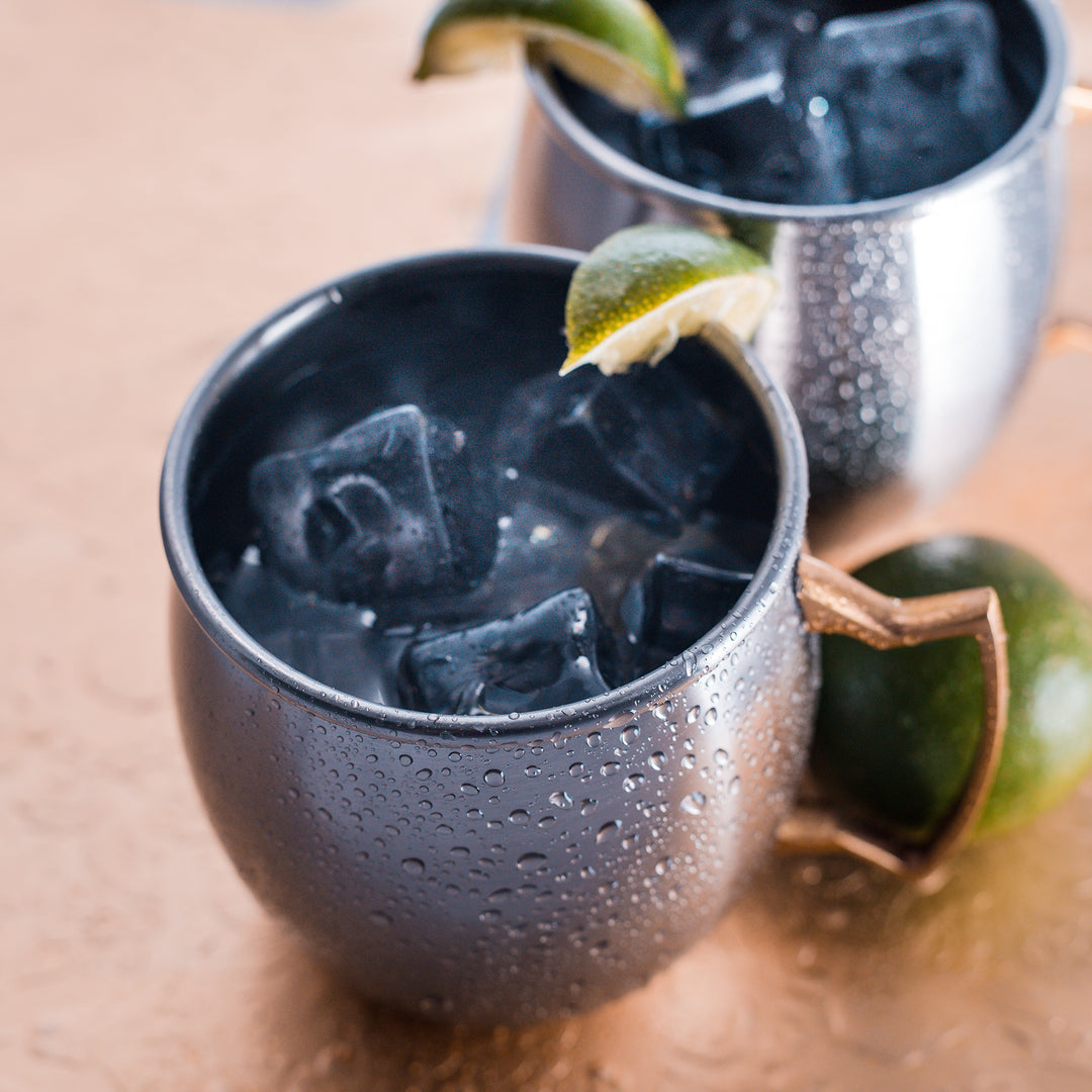Set of Four Polished Stainless Steel Classic Moscow Mule Mugs