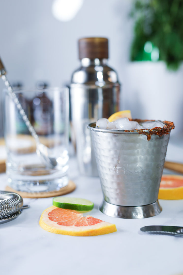 Set of Four Personalized Stainless Steel Mint Julep Cups