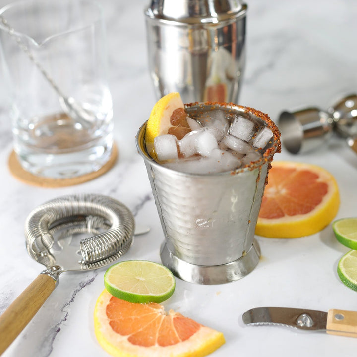 Set of Four Personalized Stainless Steel Mint Julep Cups