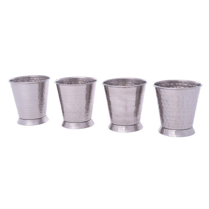 Set of Four Personalized Stainless Steel Mint Julep Cups