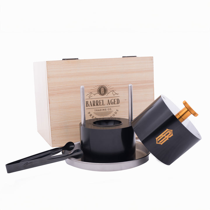 Barrel Aged Trading Co. Ice Baller Press in Wood Box
