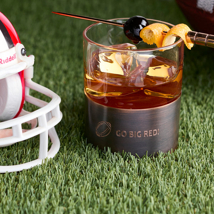 New! Graphic Engraved Custom Whiskey Glass Set of Two in Gift Box