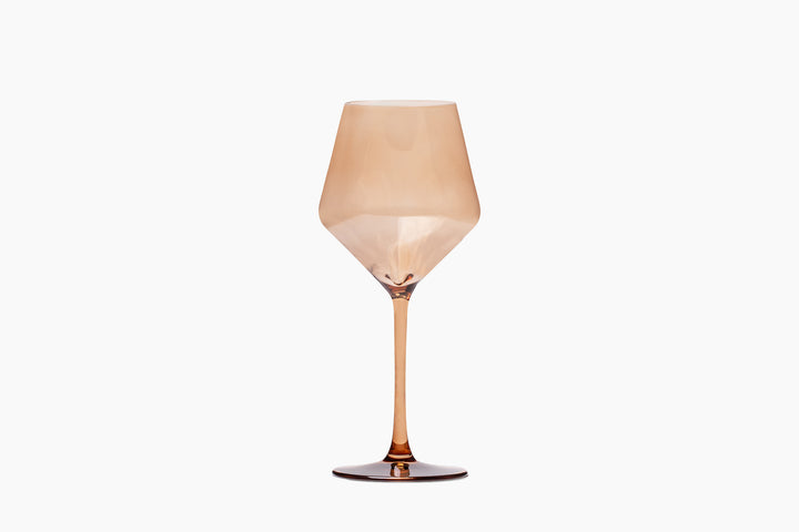 Smoke Amber Tinted Wine Glass - Set of Four