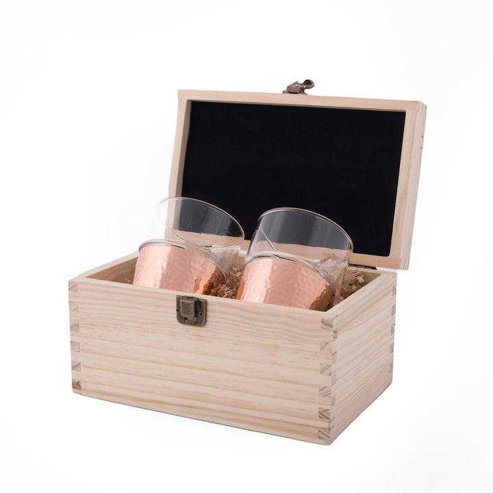 The Classic Whiskey Glass Set of Two in Wood Box