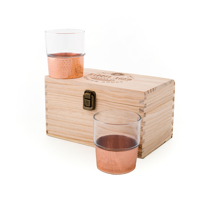 The Classic Whiskey Glass Set of Two in Wood Box