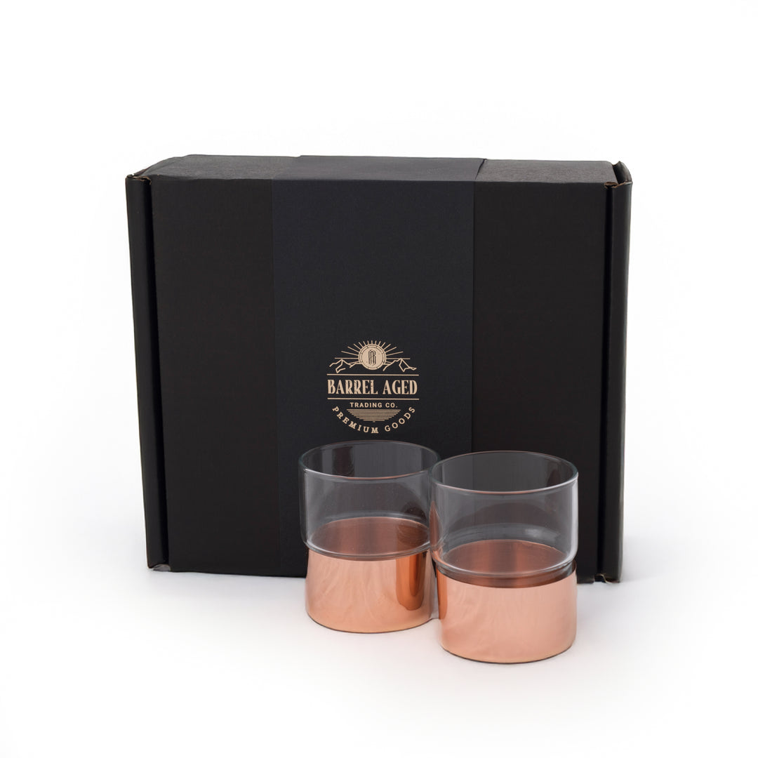 Custom Whiskey Glass Set of Two in Gift Box