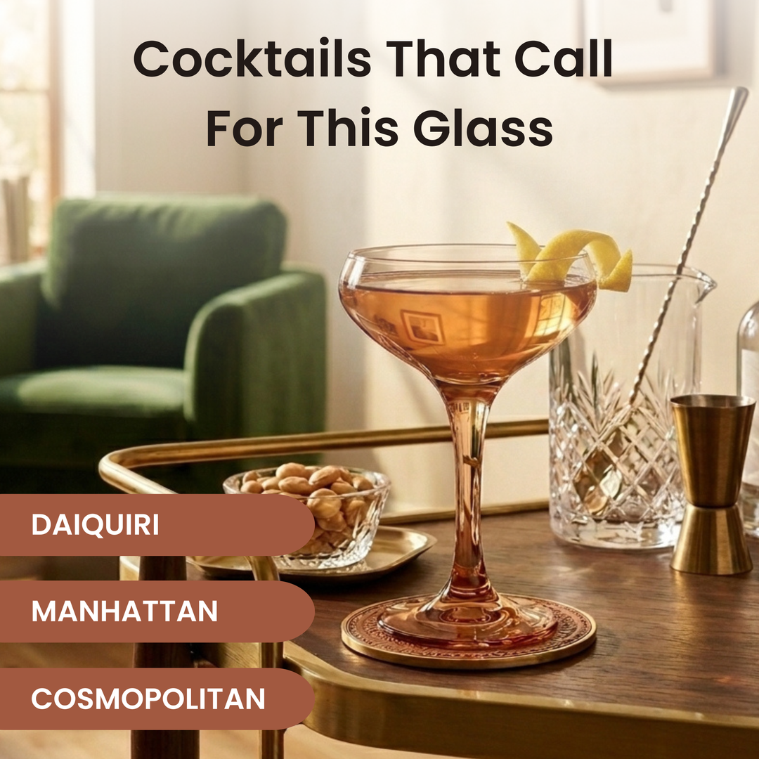 Smoke Amber Tinted Coop Glass - Set of Four