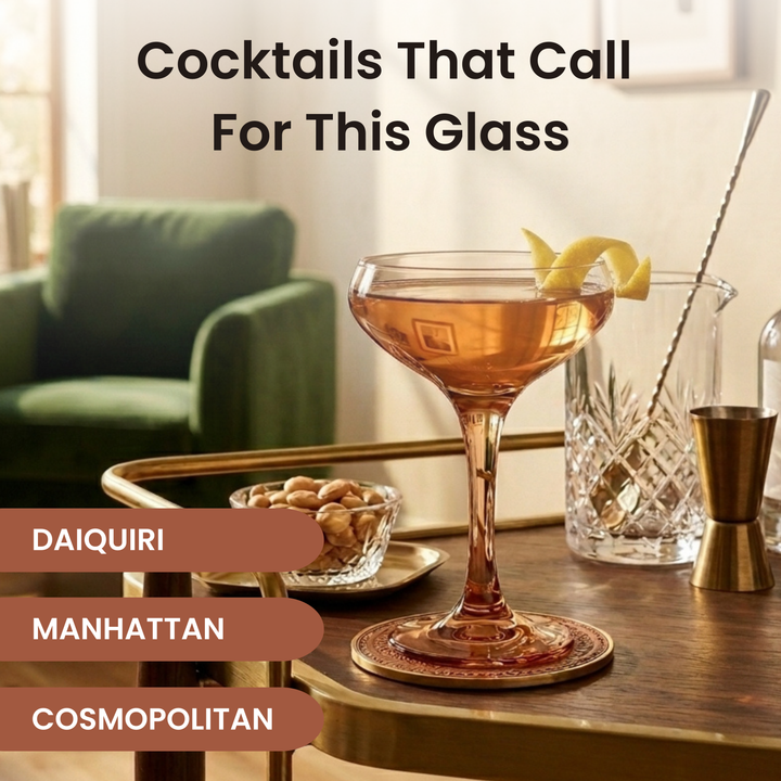 Smoke Amber Tinted Coop Glass - Set of Four