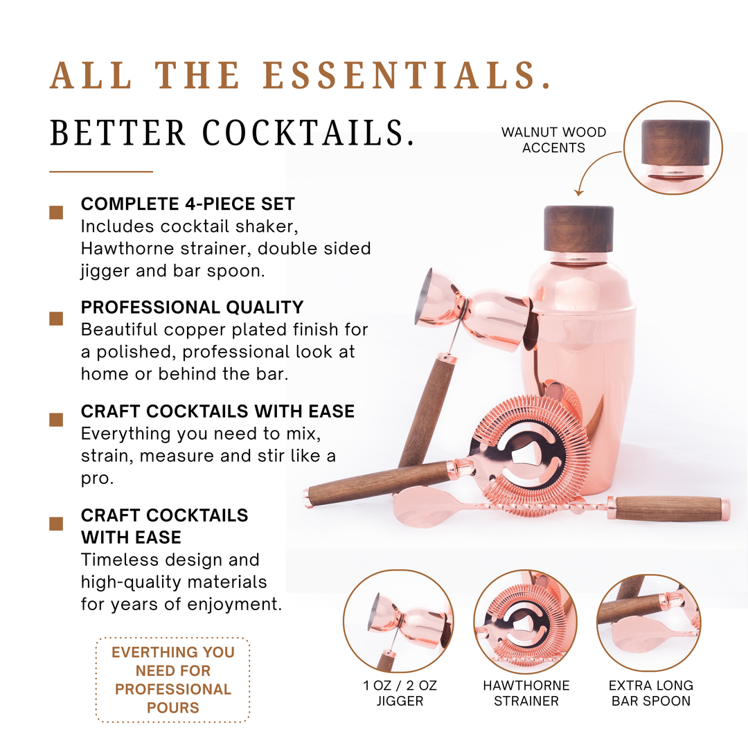 The Ultimate Copper Plated Bar Set