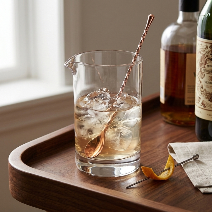 Premium Crystal Cocktail Mixing Glass (20oz) for Stirred Cocktails