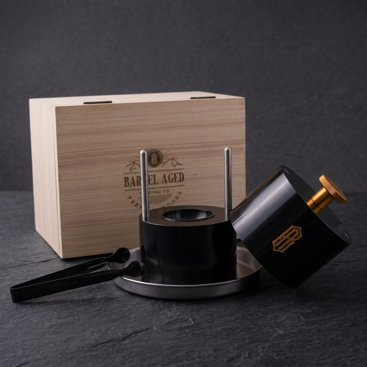 Barrel Aged Trading Co. Ice Baller Press in Wood Box