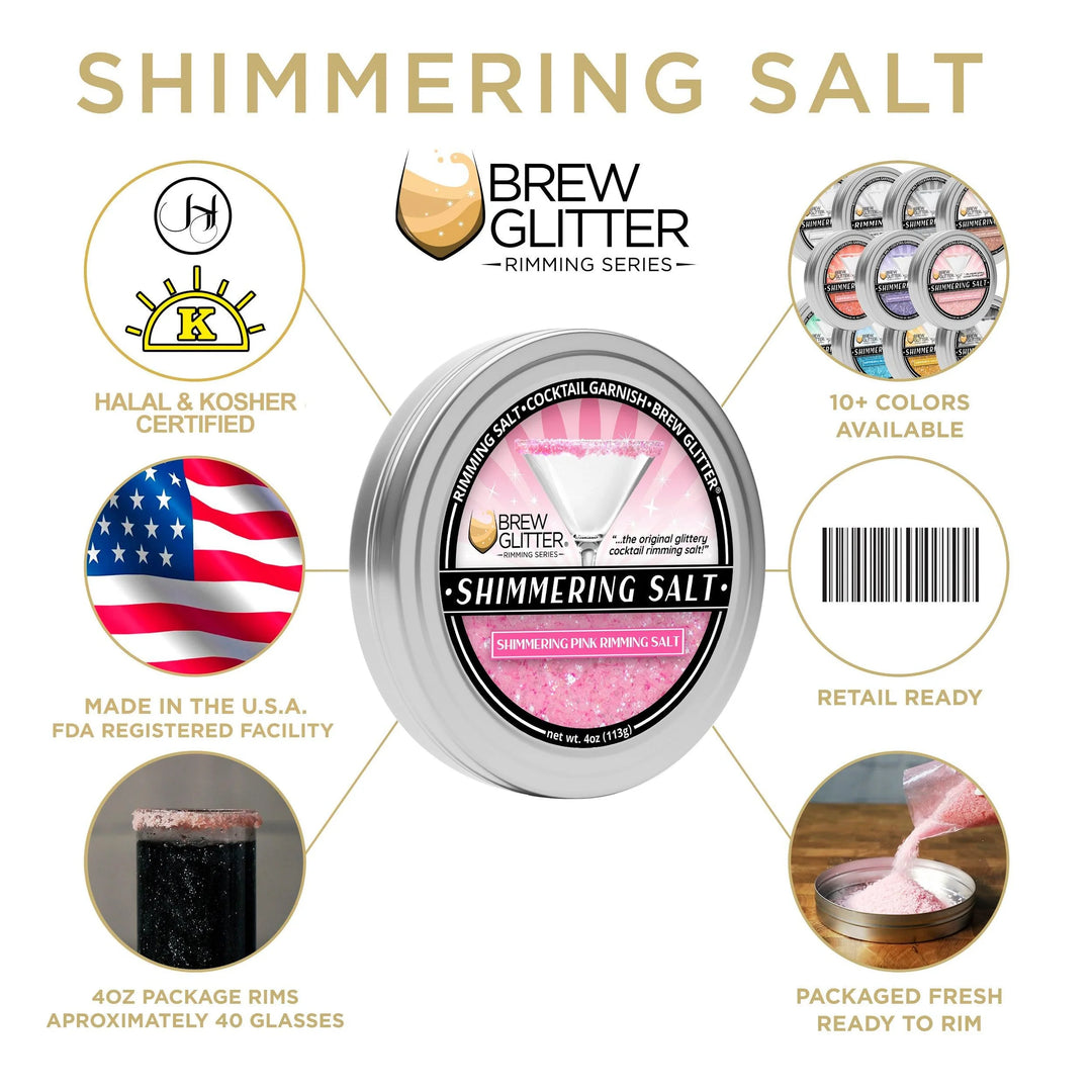 Shimmering Pink Cocktail Rimming Salt